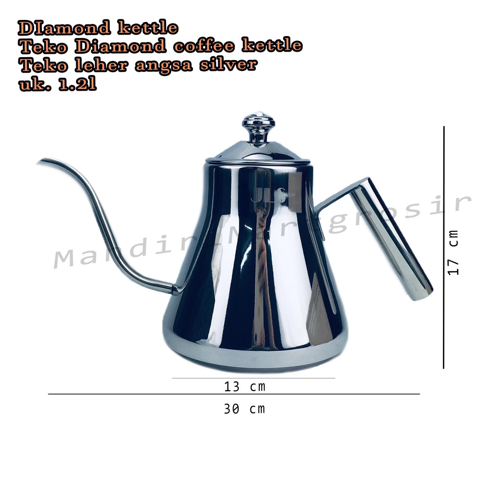 Teko diamond coffe kettle *Diamond Kettle * Teko leher angsa * 1.2 ml