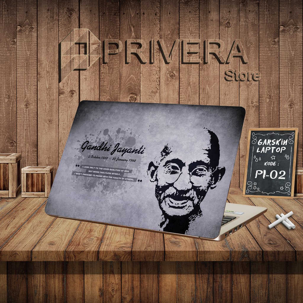 Garskin Hp/Skin Laptop/Cover Laptop/Keyboard Protector/Stiker Laptop/PI-02-Gandhi