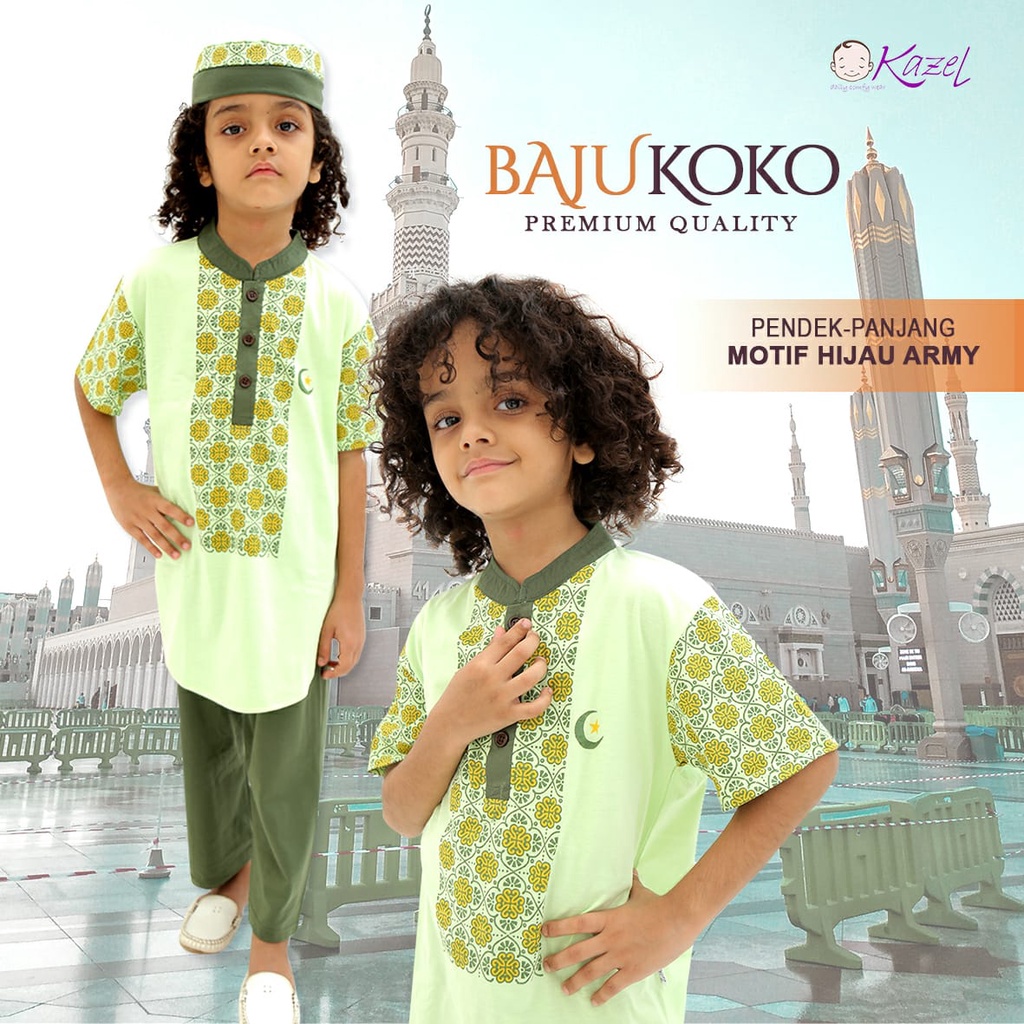 PROMO 7.7 PROMO LEBARAN KAZEL BAJU KOKO + PECI ANAK BAJU LEBARAN X ZEBE SETELAN BAJU KOKO ANAK + PECI PREMIUM QUALITY PAKAIAN MUSLIM BAJU LEBARAN ANAK LAKI LAKI 1 - 9 TAHUN