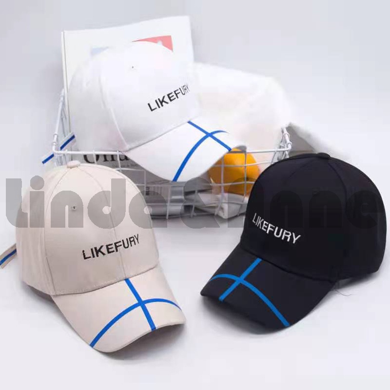 Topi Baseball Casual Wanita Kekinian Dengan Motif LikeFury Fashion Korean Import