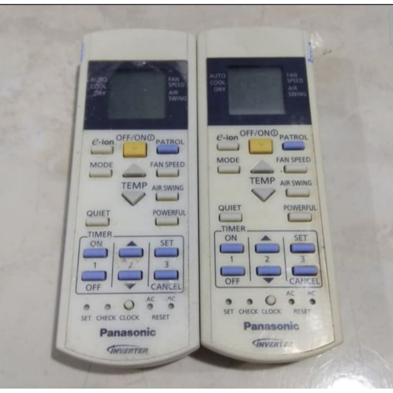 REMOTE REMOT AC PANASONIC INVERTER A75C3167 A75C3225 ORIGINAL BEKAS