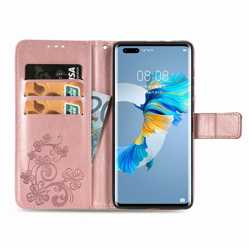 Flip Case Bahan Kulit Pu Dengan Bumper Holder Untuk Huawei Mate 40 Pro Mate 40 Lite Mate 40