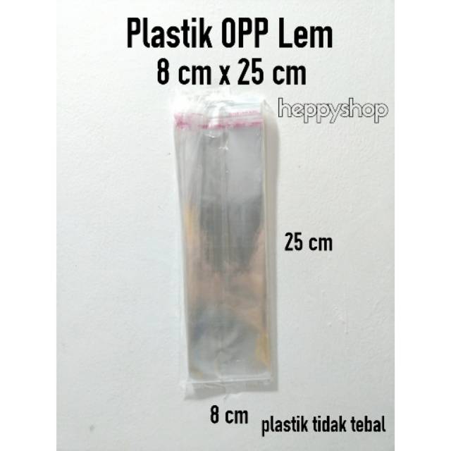 

Plastik OPP Lem 8 cm x 25 cm OPP Seal Plastik Undangan