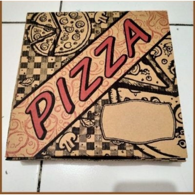 

ECER Dus Pizza 22 cm box kardus eflute | Dus Pizza Coklat