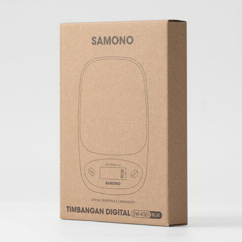 SAMONO SW-KS01 5Kg High Precision Multifunctional Kitchen Electric Scale with LCD Display Blue TA