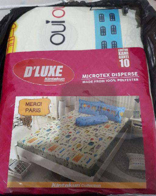Sprei KINTAKUN DELUXE 180x200 / 160x200 motif MERCI PARIS