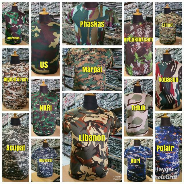 AnjayMalang GROSIR BAJU KAOS LORENG LENGAN PENDEK TACTICAL CAMO