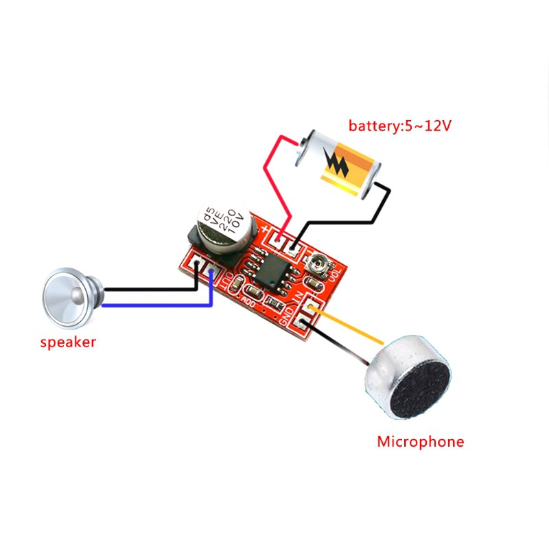 Cre Dc 5v 12v Micro Electret Amplifier Mikrofon Kondenser Board Microphone Shopee Indonesia