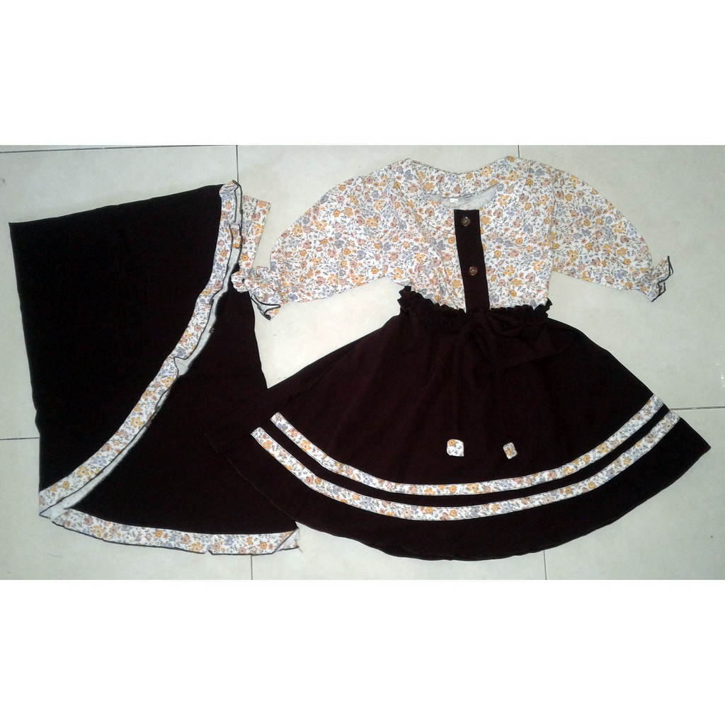GAMIS HANBOK COKLAT ANAK MURAH baju anak muslimah