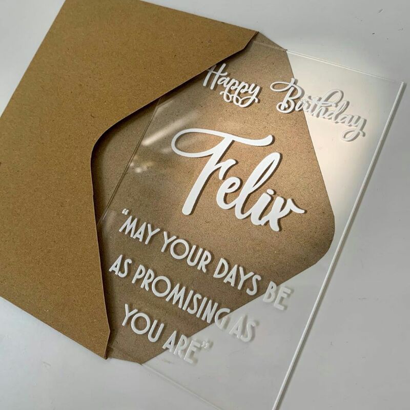 

Acrylix Caligraphy Card
