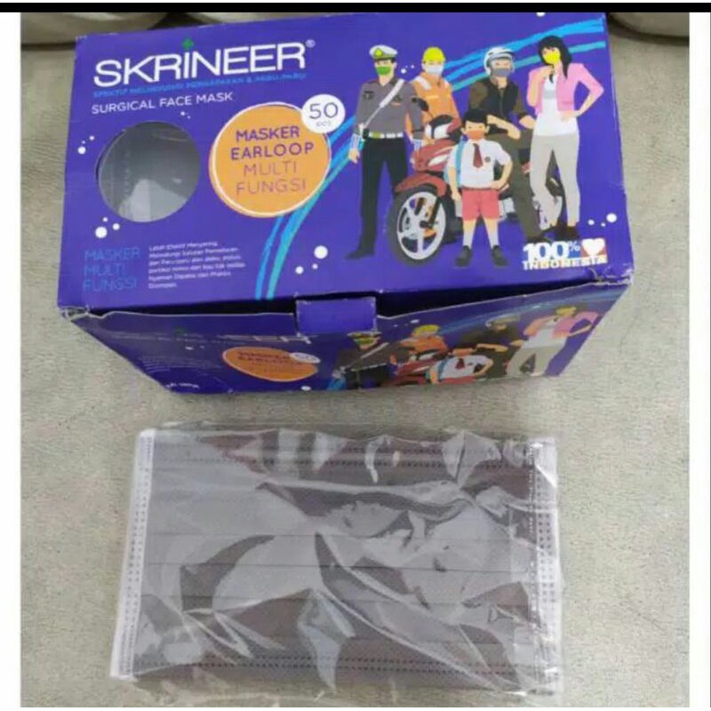 MASKER SKRINEER ECER ISI 6PCS MURAH