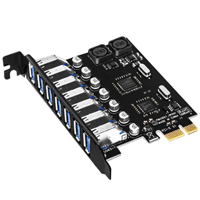 zzz PCI-E Extender Riser 1 to 7 USB 3.0 Riser Card PCI-E Adapter For Desktop Compute