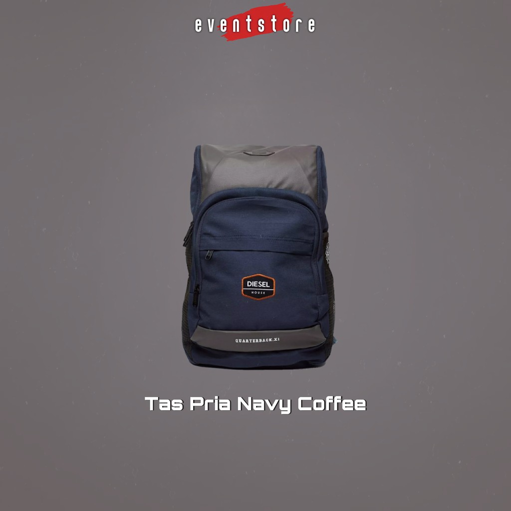 P31982 - Diesel House Tas Pria : Navy Coffee