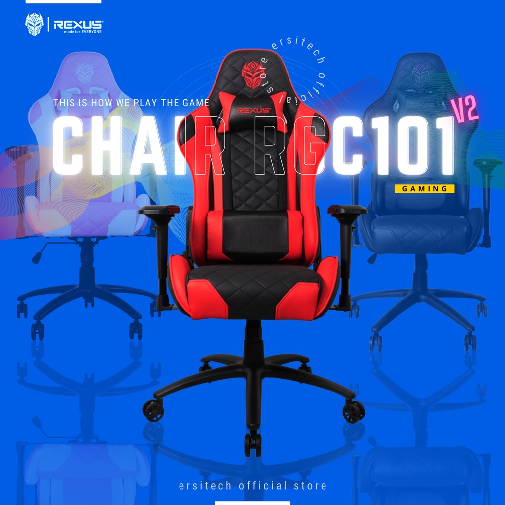 Kursi Gaming Rexus - rexus rgc 101 v2 - rexus rgc 101 kursi rexus - rexus gaming chair