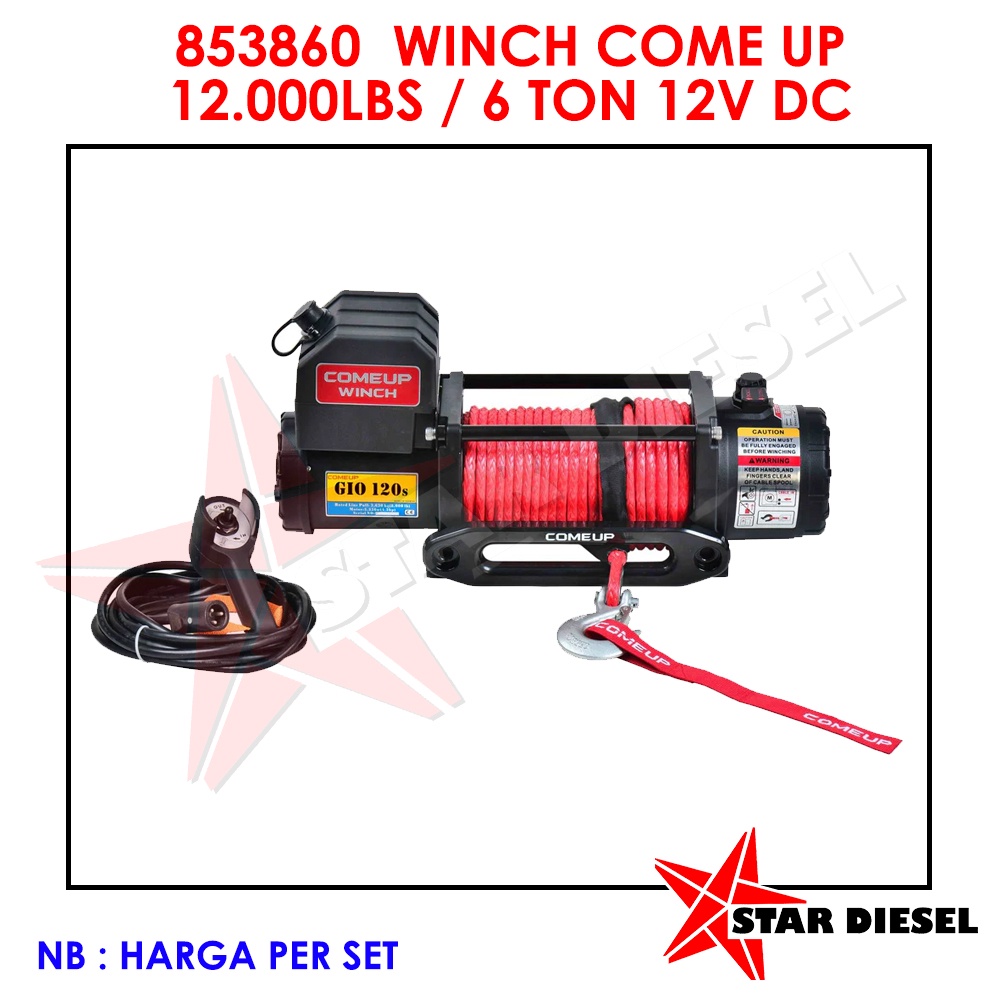 WINCH COMEUP GIO 120S 6 TON 12000 LBS WINCH WIRELES COME UP SUPER KUAT KUALITAS TER BAIK DINAMO BESA