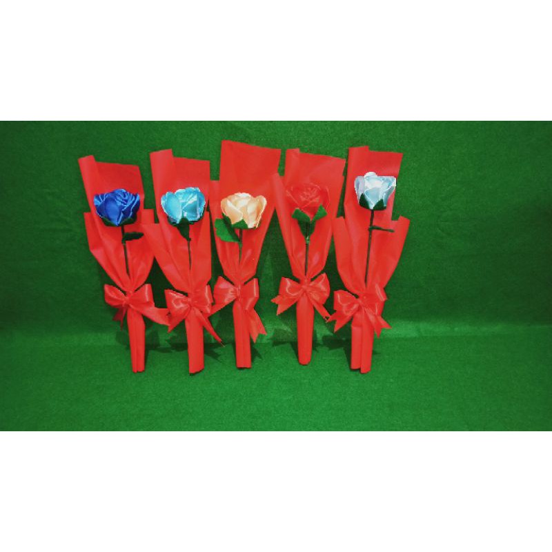 Buket Bunga Satin Satuan