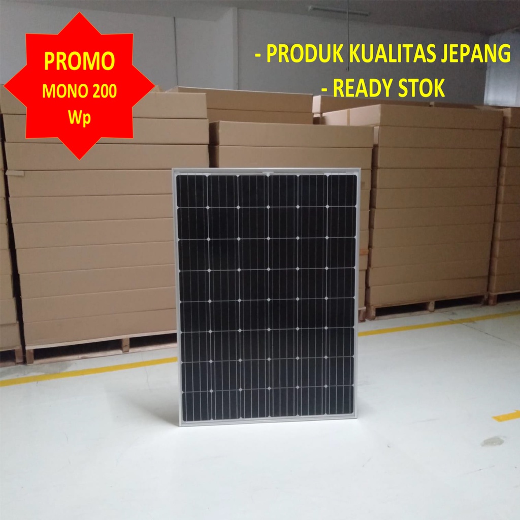 Solar Panel Mono 200Wp  Kualitas Jepang/Panel surya 200Wp/solar cell /Solar Module 200Wp