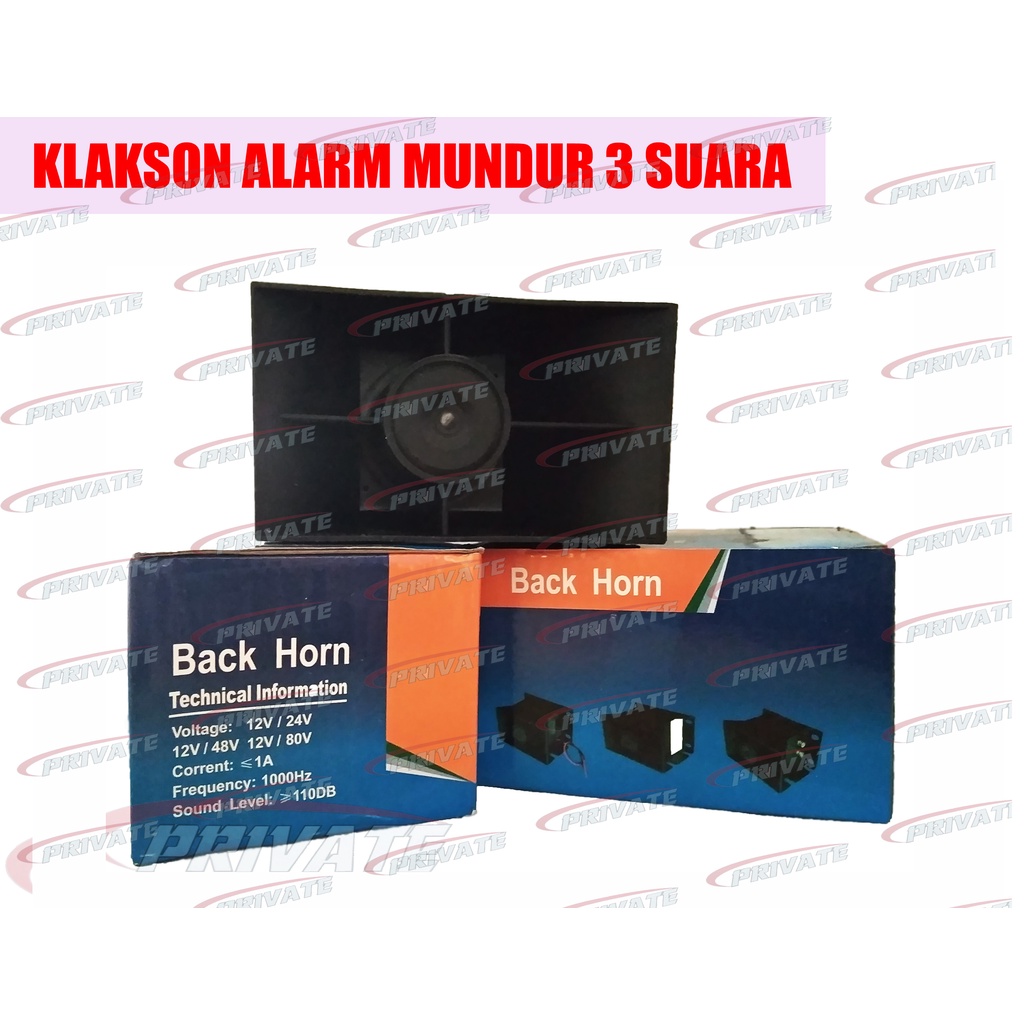 Jual KLAKSON ALARM SIRINE REM ATRET MUNDUR TRUK PICK UP 3 SUARA 12V 24V