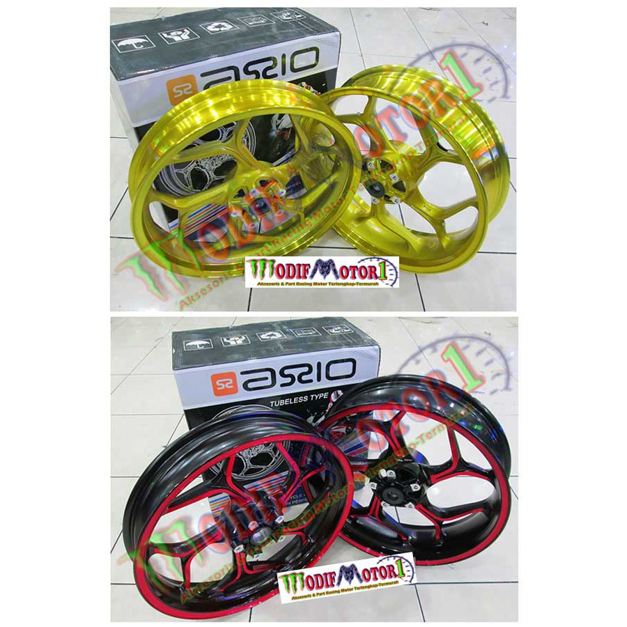 BEST PRODUCKVelg Lebar Axio New Vixion Nvl Cnc Warna Merah Gold|Velg Nvl|Velg Vixi
