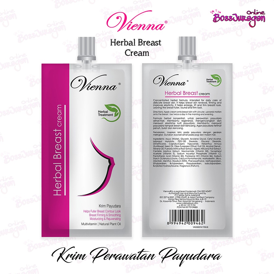 (BOSS) (Sachet) VIENNA HERBAL BREAST CREAM 30ML