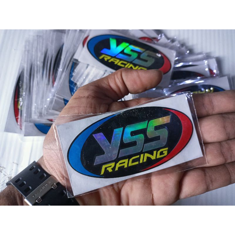 Sticker cutting Yss Racing Cutting hologram Anti Air | stiker timbul yss oval