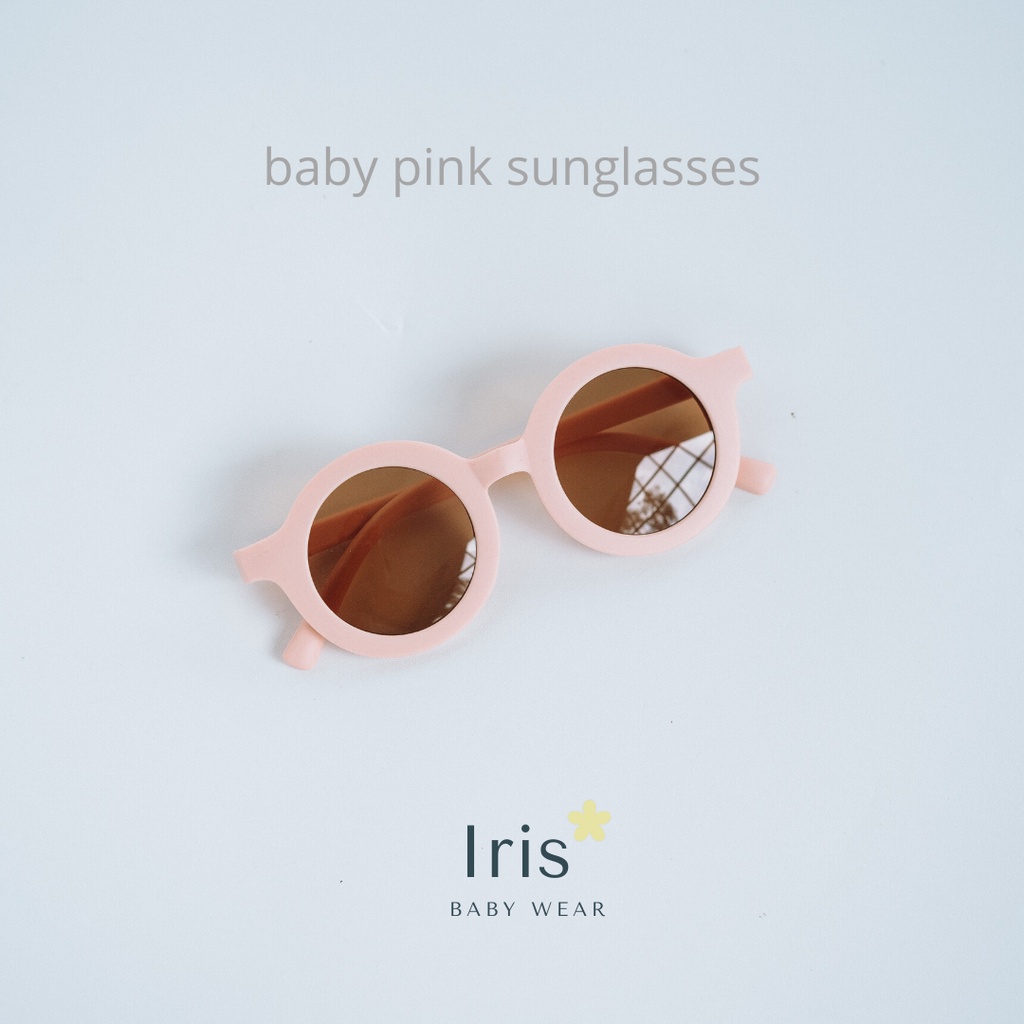 IRIS - KACAMATA ANAK PREMIUM ANTI UV BABYSUNGLASSES KACAMATA BAYI KACAMATA KUNING ABU HIJAU BIRU-Baby Pink
