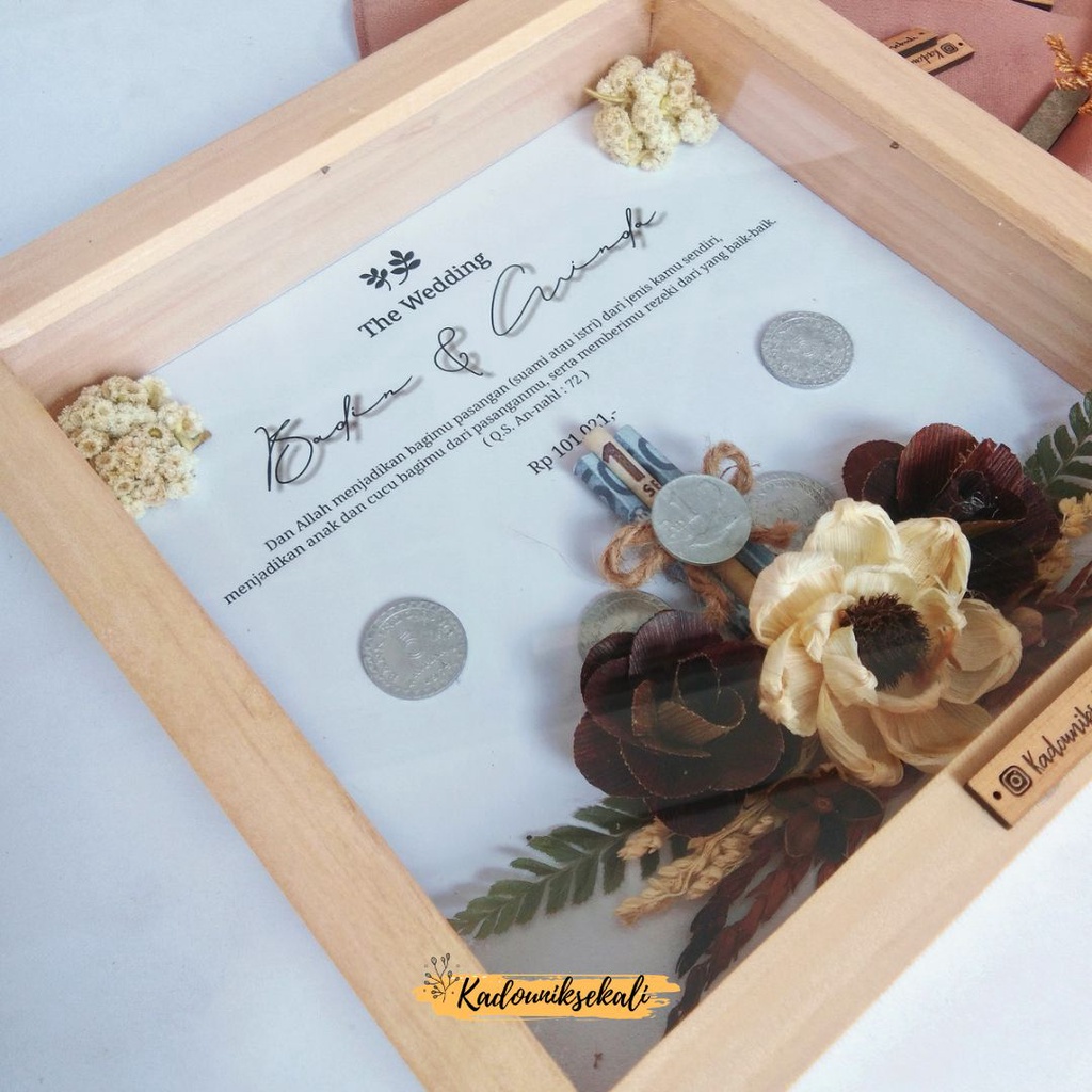 FRAME MAHAR PERNIKAHAN 3D | Hantaran Rustic