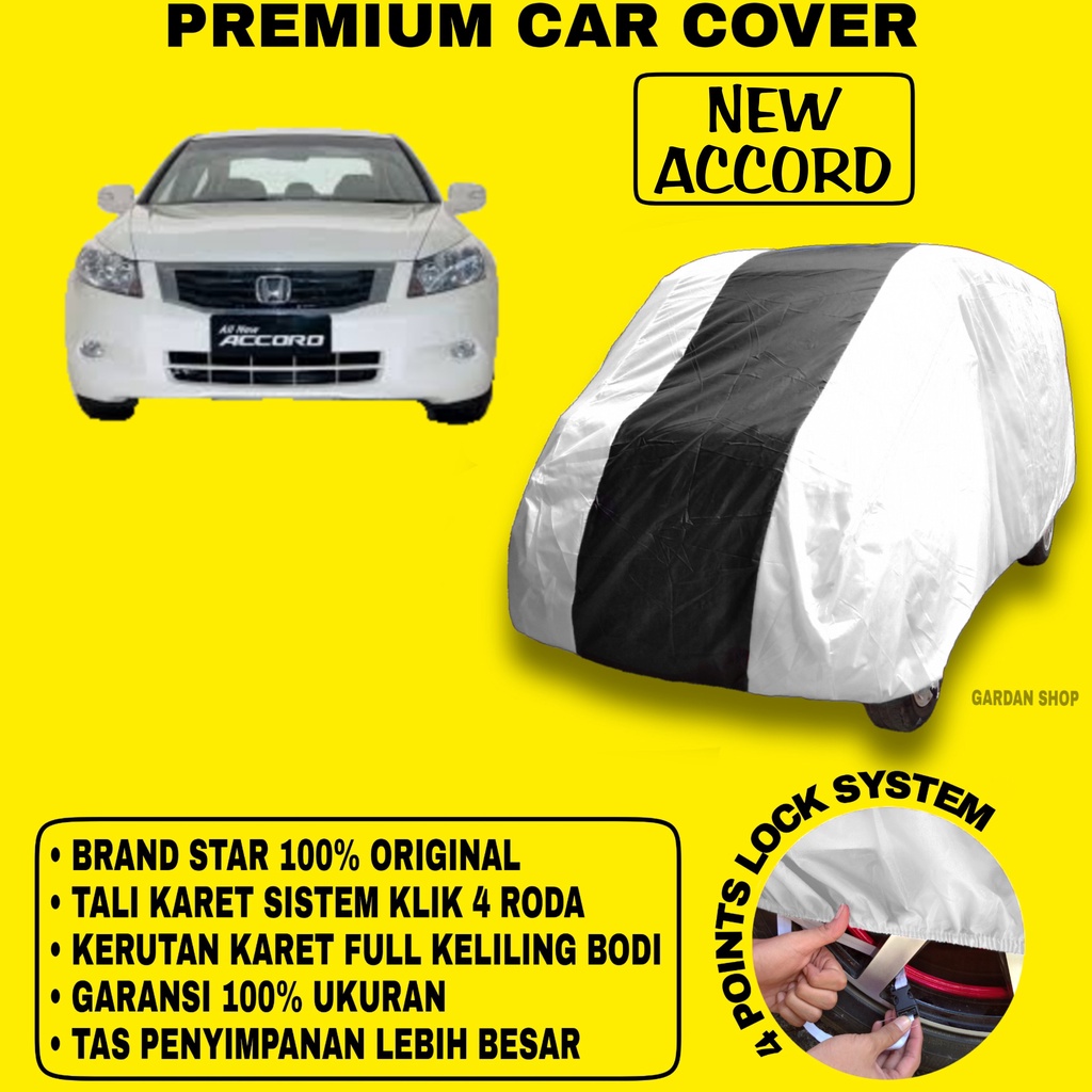 Body Cover NEW ACCORD SILVER HITAM Penutup Bodi Mobil New Accord Waterproof PREMIUM