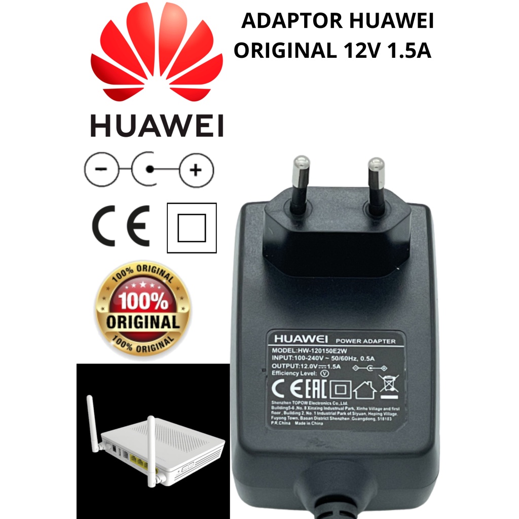 HUAWEI Switching Adaptor 12V 1.5A ORIGINAL ROUTER MODEM ORBIT CCTV DVR ONT STB ANDROID DLL