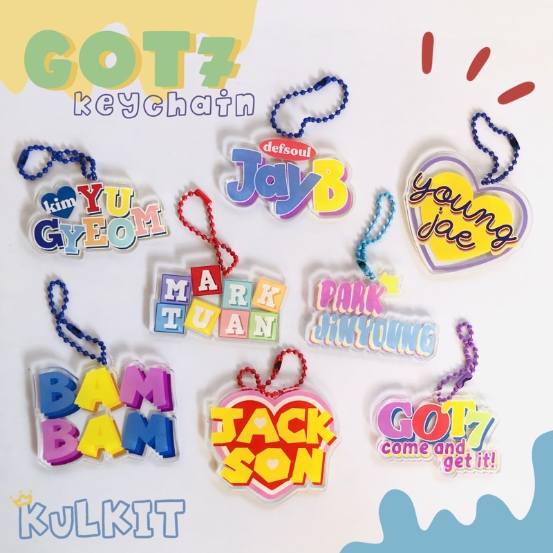 Keyring nama GOT7 (gantungan akrilik GOT7) - kulkit