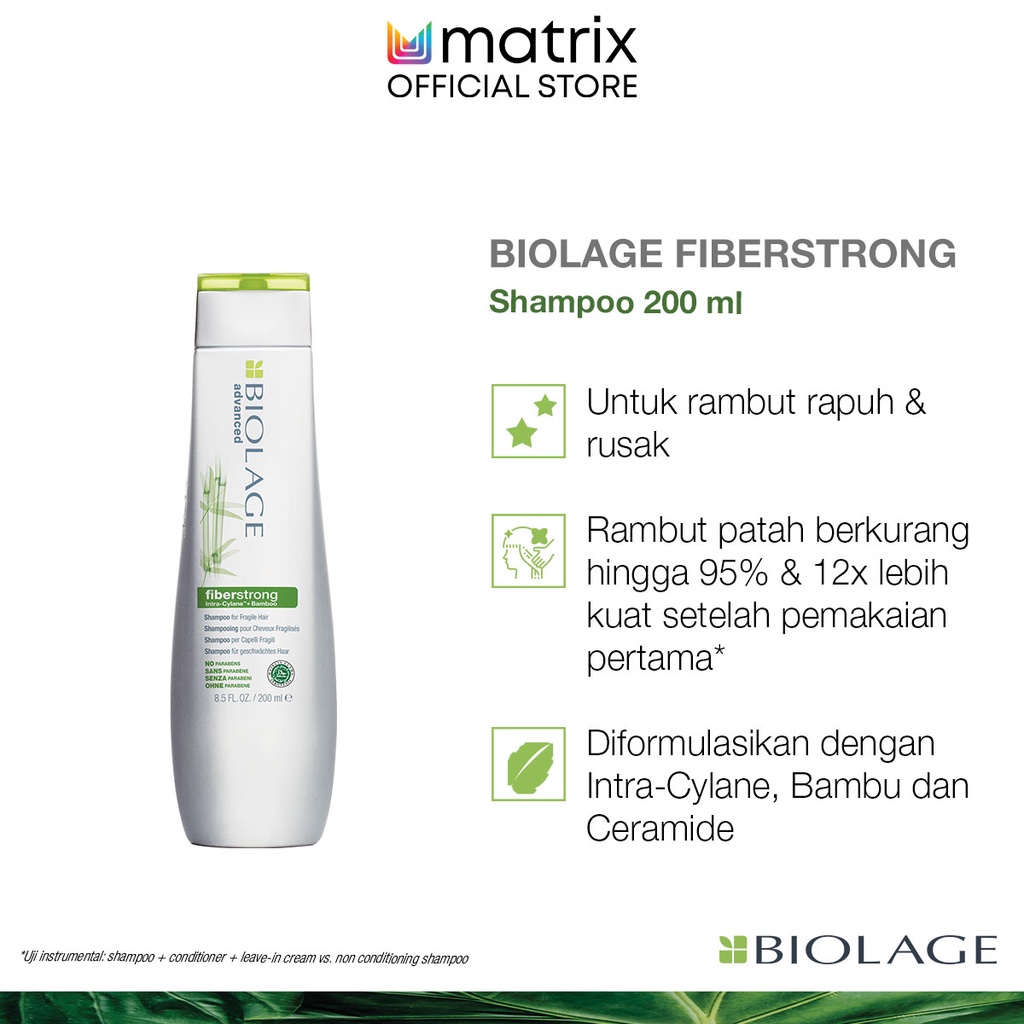 Matrix Biolage Fiberstrong Shampoo 200 ml - Shampoo Rambut Rusak dan Rontok-1