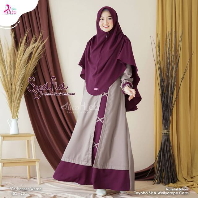 (READY STOCK) Syafia Set Gamis Khimar by Alwa Hijab