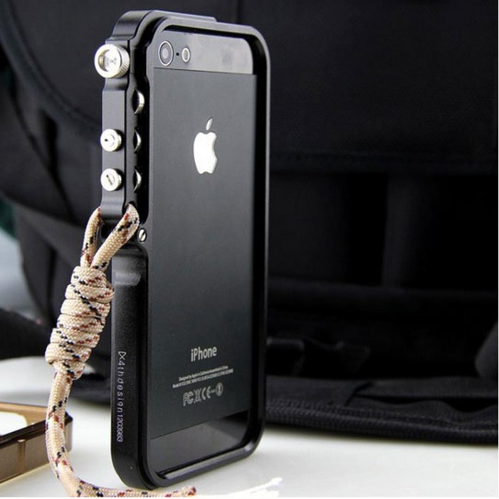 Aluminium Bumper Case Arm Trigger for iPhone Casing Outdoor 4 4s Strong
