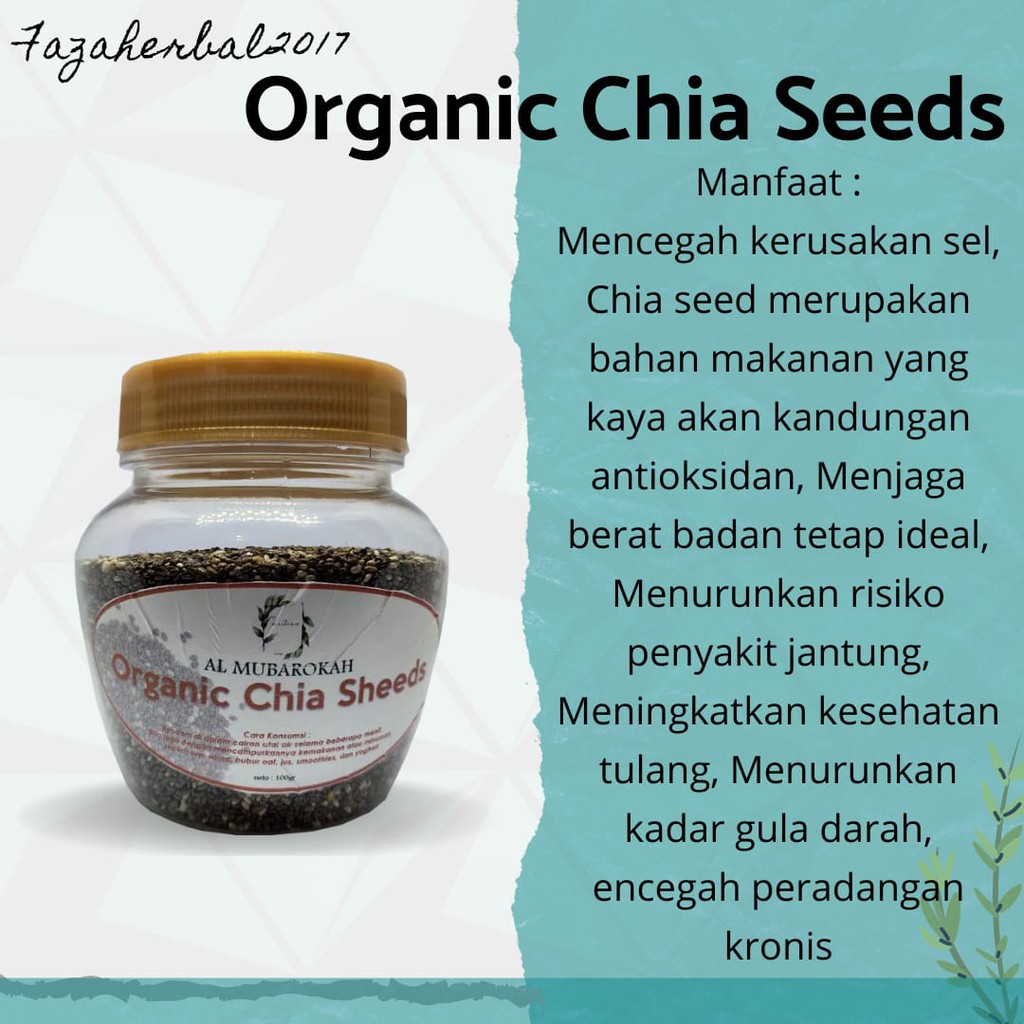 Al Mubarokah Organic Chia Seeds 100 gr