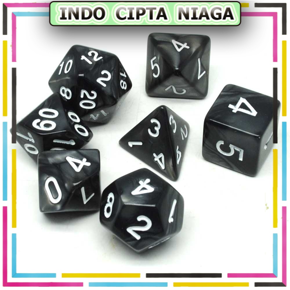 Dadu Polyhedral Bentuk D4 D6 D8 D10 D12 D20