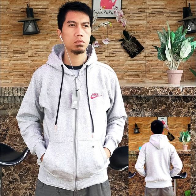 GRADE ORIGINAL - Size L XL - Jaket Sweater Hoodie NIKE Abu Misty Fleece Premium Tebal