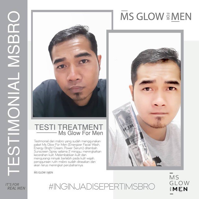 MS GLOW MEN Msglow For Men Paket Perawatan Wajah Pria Skincare Wajah Facial Wash Serum Cream Cowok