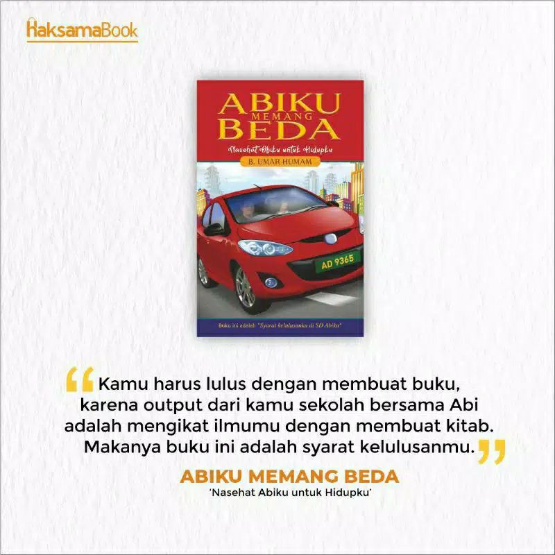 Buku ABIKU MEMANG BEDA ORIGINAL karangan B. Umar Humam parenting book