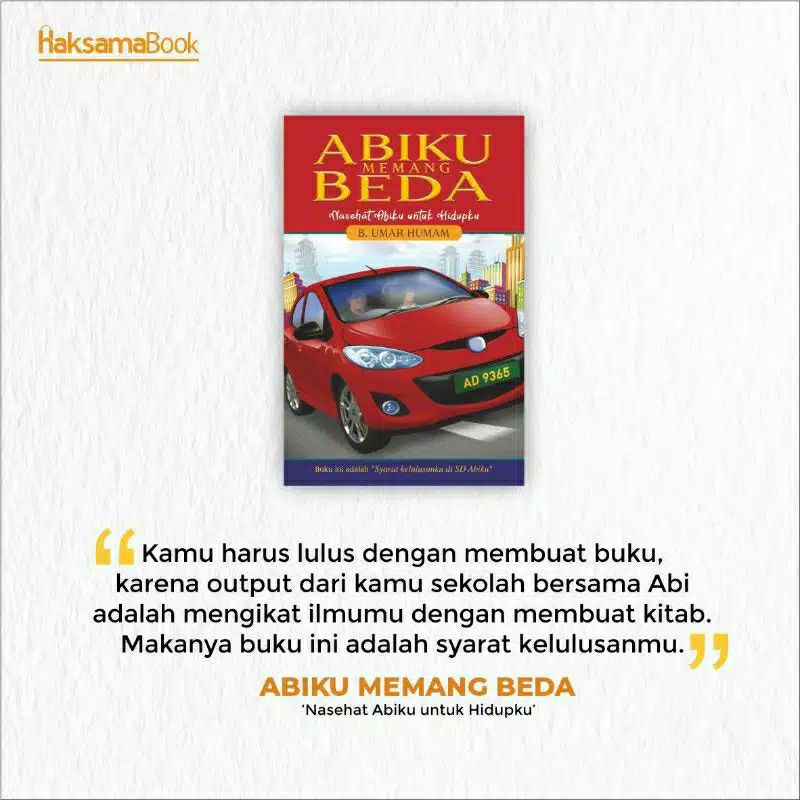 Buku ABIKU MEMANG BEDA ORIGINAL karangan B. Umar Humam parenting book