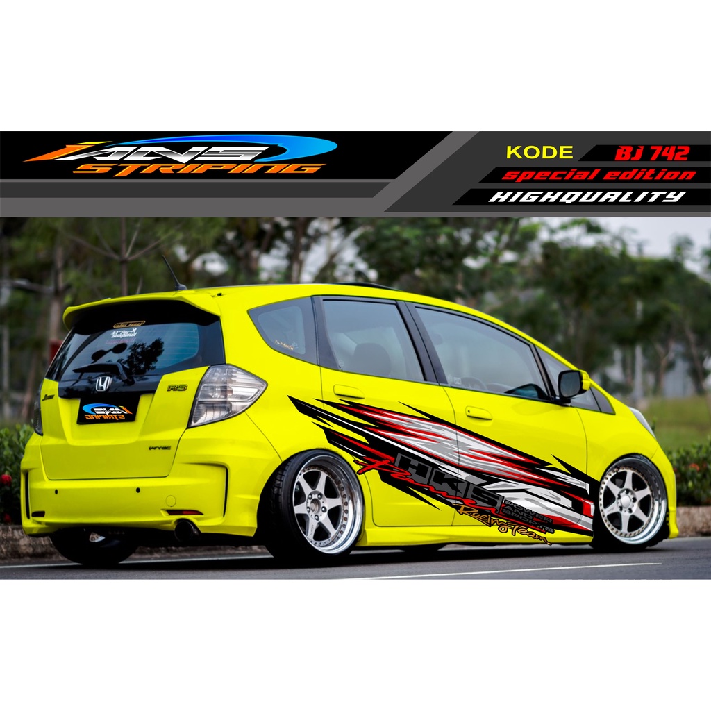 VARIASI STICKER MOBIL HONDA BRIO AGYA JAZZ AVANZA YARIS / DECAL STICKER MOBIL JAZZ / STIKER MOBIL