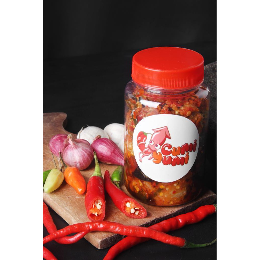 

Sambal Cumi Pete Pentol Bakso Spesial CumiYumi Pedes Enak 325ml