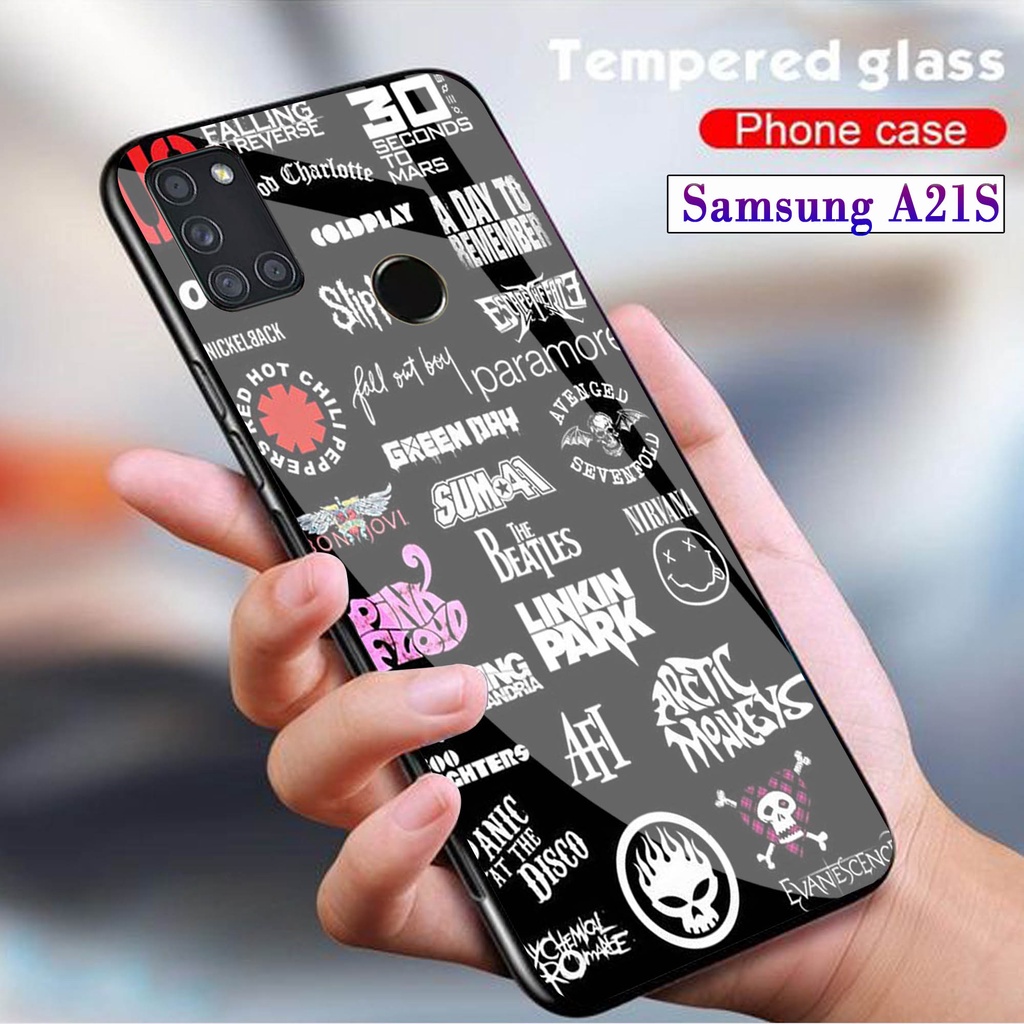 Softcase Glass Kaca SAMSUNG A21S - Case Hp Pelindung Handphone SAMSUNG A21S [ A06 ]
