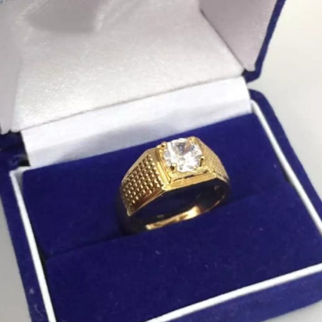 Cincin kotak berlian suping pria /wanita