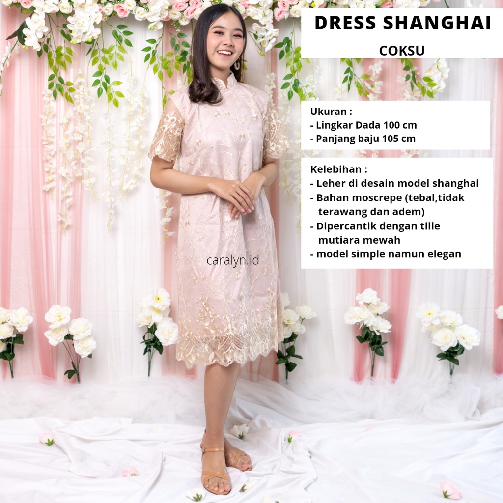 DRESS KONDANGAN WEDDING DRESS BRUKAT WANITA TERBARU 2022 MURAH SHANGHAI