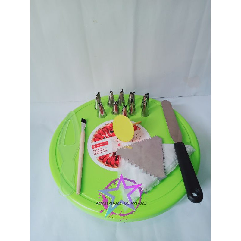 PROMO SET 7 ALAT DEKORASI KUE TART/ULANG TAHUN/PERNIKAHAN/ LOYANG KUE/ LOYANG BOLU