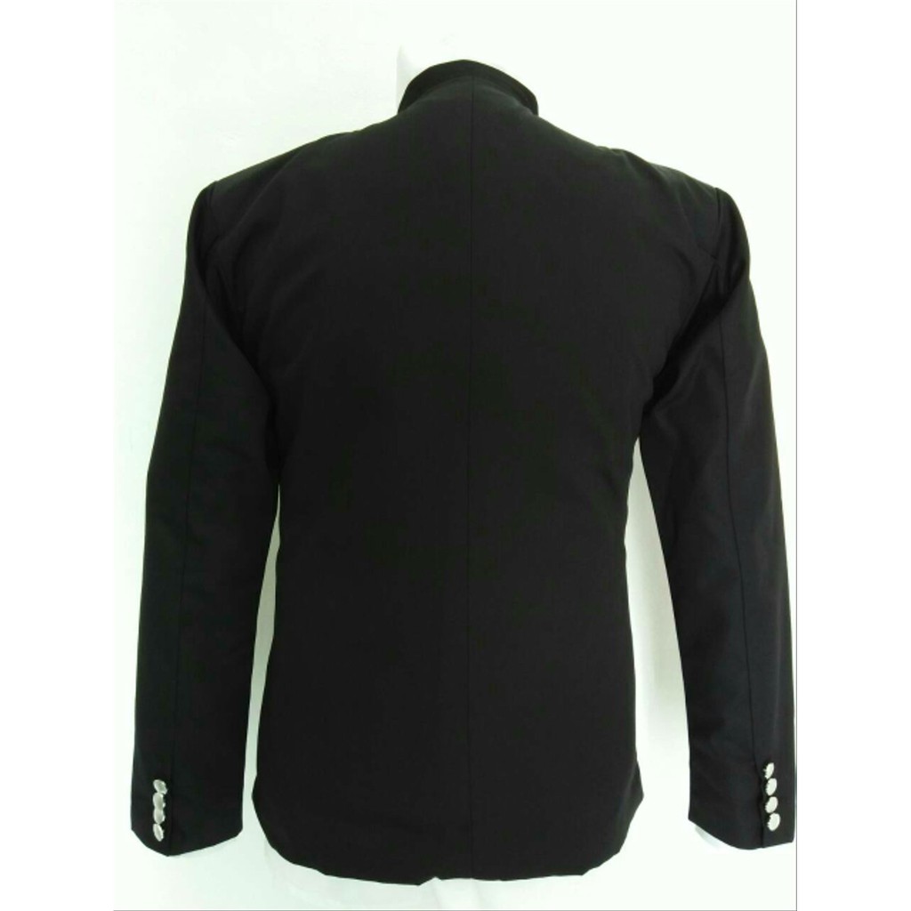 BLAZER COWOK KEREN MODEL SLIMFIT CROWS BLACK - BLAZER SLIMFIT PRIA WARNA HITAM KASUAL