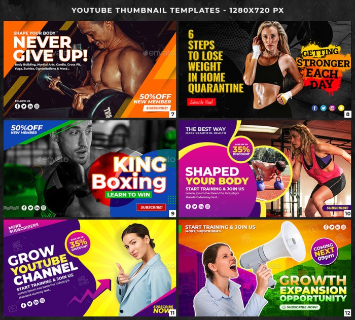 Youtube Thumbnail Templates - Photoshop