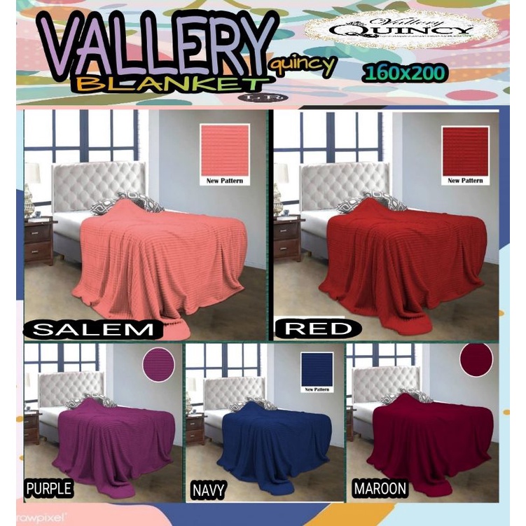 Selimut Vallery Salem / Red / Purple / Navy / Maroon