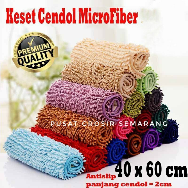 Keset CENDOL Kotak Doff Microfiber 40x60 cm / Keset Kaki / Keset Kamar Mandi PREMIUM / Door Mat Anti Slip (BISA PILIH WARNA)