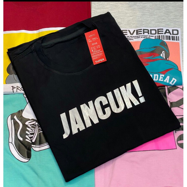 Kaos Pria Atasan Distro T-Shirt Kaos JANCUK